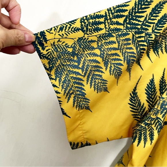 DESIGN IN ITALY silky feel Hawaiian tropic print short sleeve button up shirt 2X - Picture 4 of 8